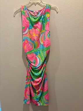 Lilly Pulitzer Tropical Floral Tank Dress — Pink, Green & Aqua